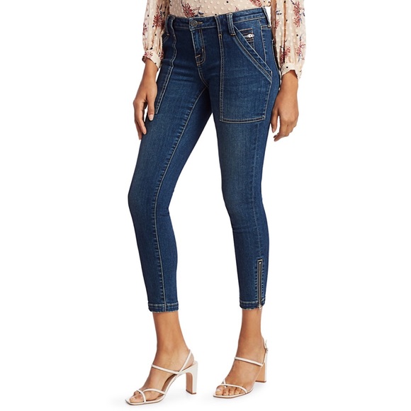 Joie Denim - NWT Joie Park Skinny Cropped Ankle Zip Jeans Dark Wash Denim Cruise Size 30